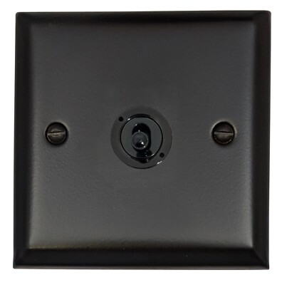 G&H SFB381-FBK Spectrum Plate Matt Black 1 Gang 1 or 2 Way Kipplichtschalter