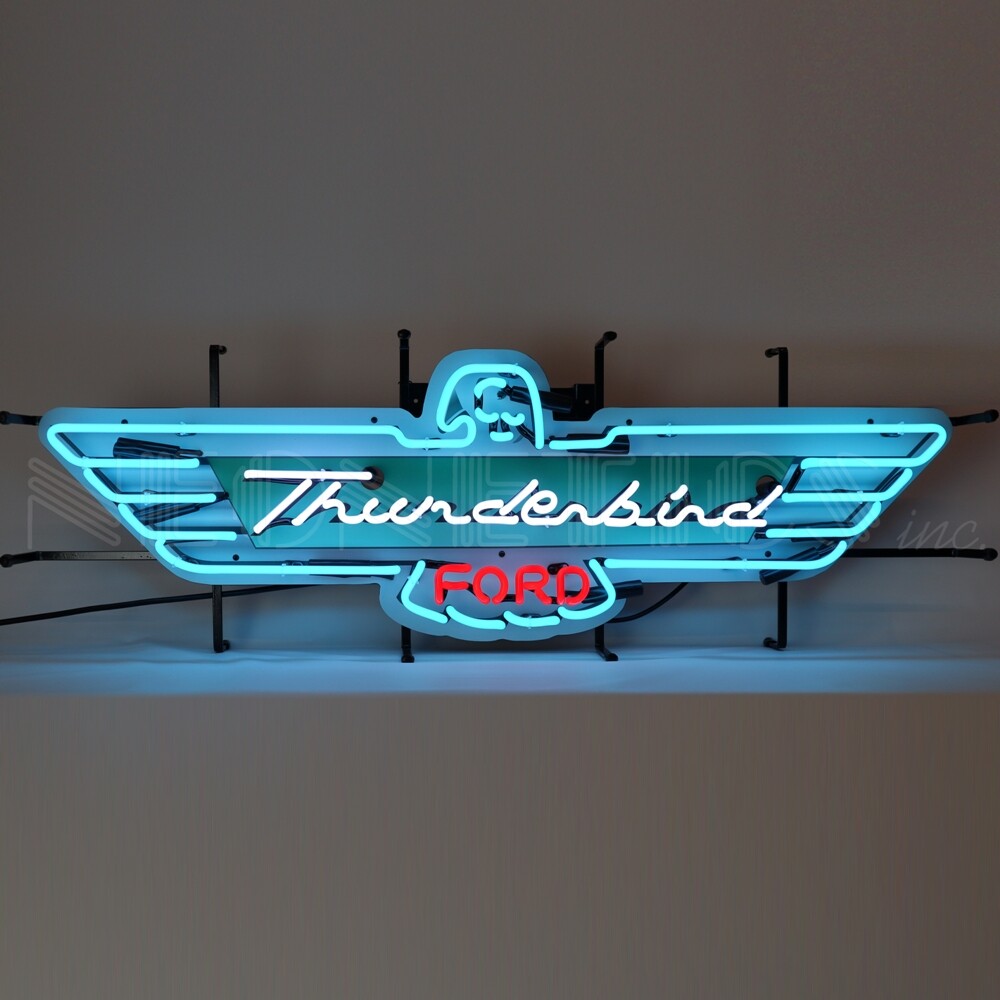 Thunderbird Fordネオンサインアメリカンヴィンテージ風インテリア Ford Thunderbird Logo 32