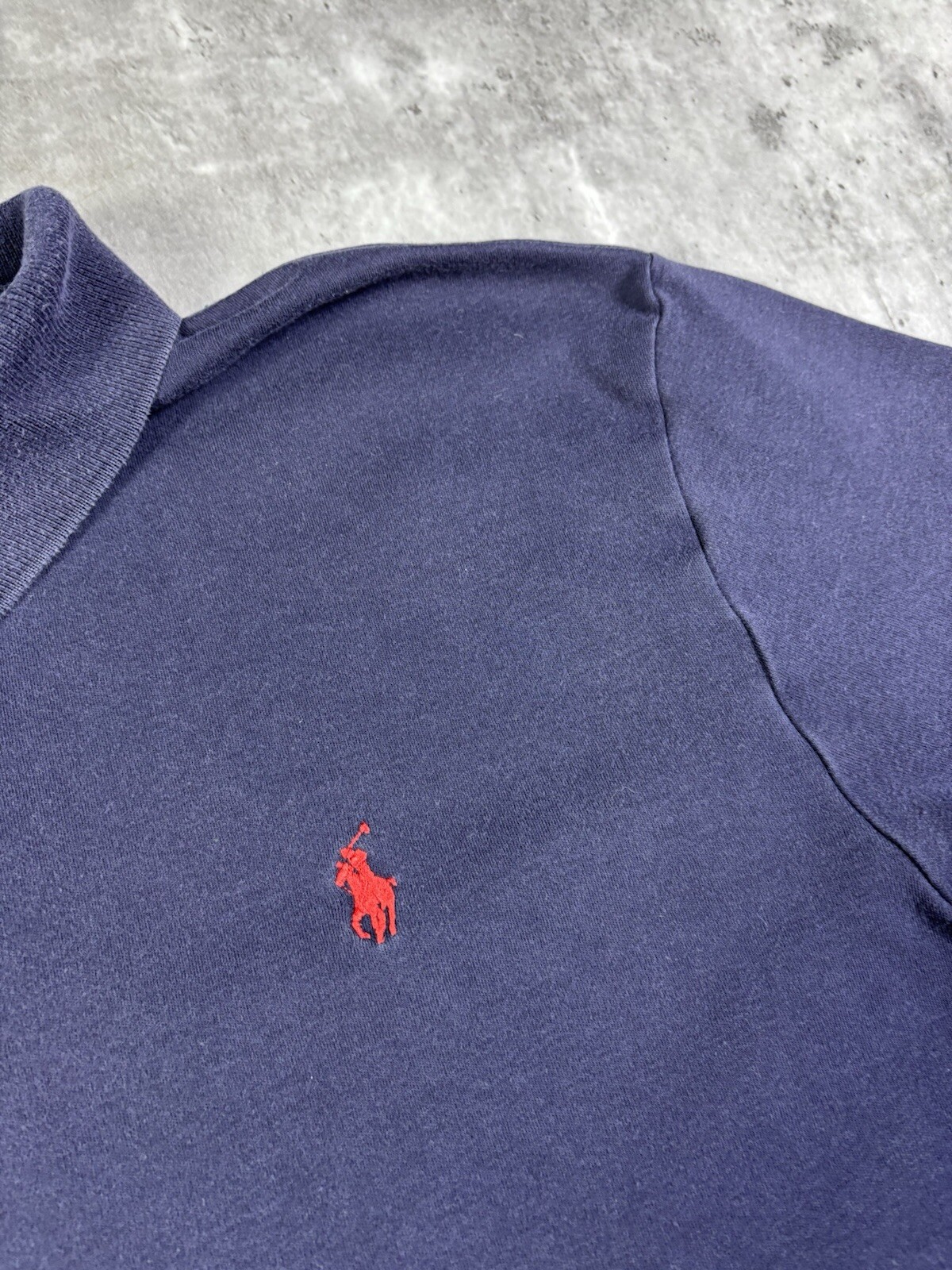 Polo Ralph Lauren blu navy colletto polo taglia L preppy rosso pony