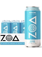 ZOA Zero Sugar Healthy Positive Energy Drink, Tropical Punch, 16oz (12 Pack)