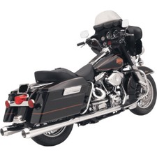 Bassani Xhaust Megaphone Mufflers, Chr/Pol, Tapered, Standard Baffle | FLH-517
