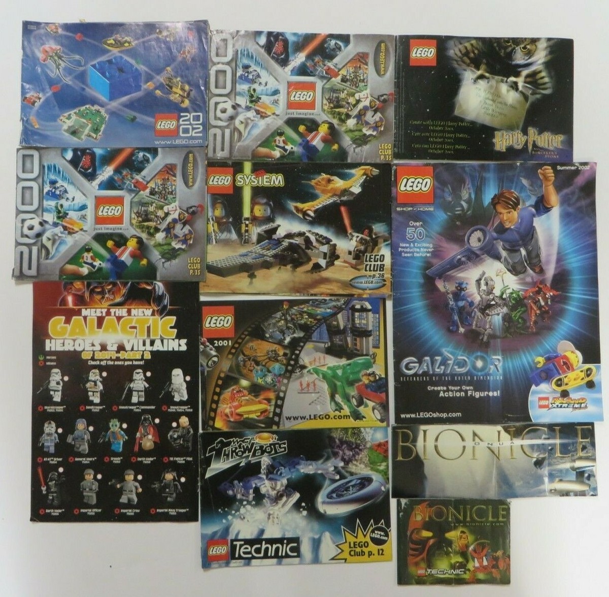 Vtg Lot LEGO CATALOG Lot Technic Bioncle Harry Potter Star Wars