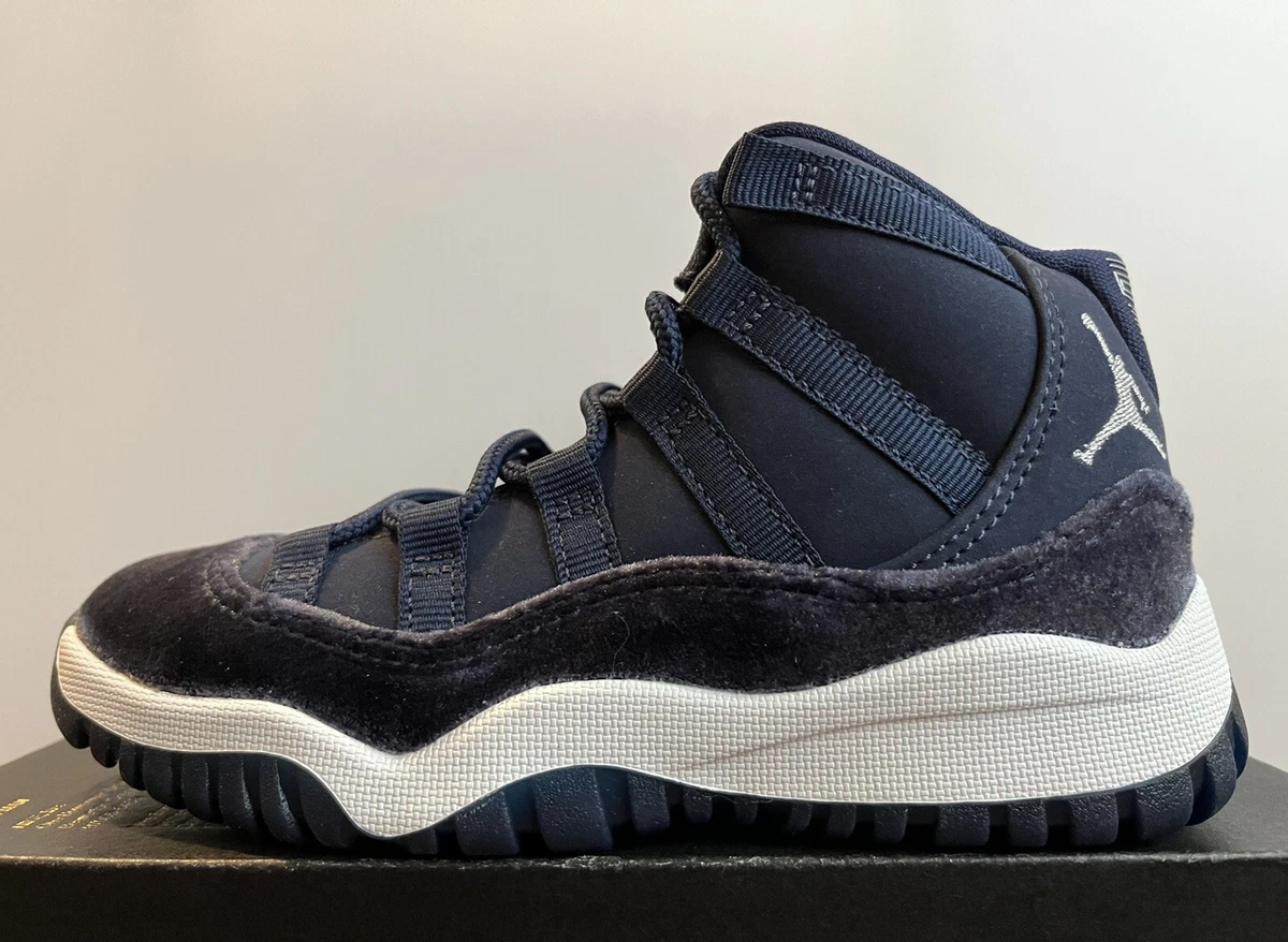 Nike Air Jordan 11 Retro Midnight Navy Velvet Shoes DO3857-441 Preschool  Sizes