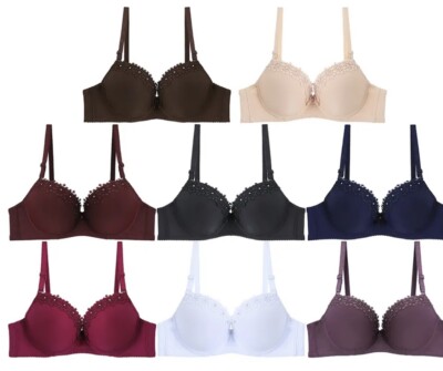 New 6 pcs lot Binny s rhinestone premium quality b cup Demi bras