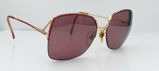 Vintage Luxottica Ceres Pink Gold Oval Hlaf-Rim Sunglasses FRAMES ONLY Italy