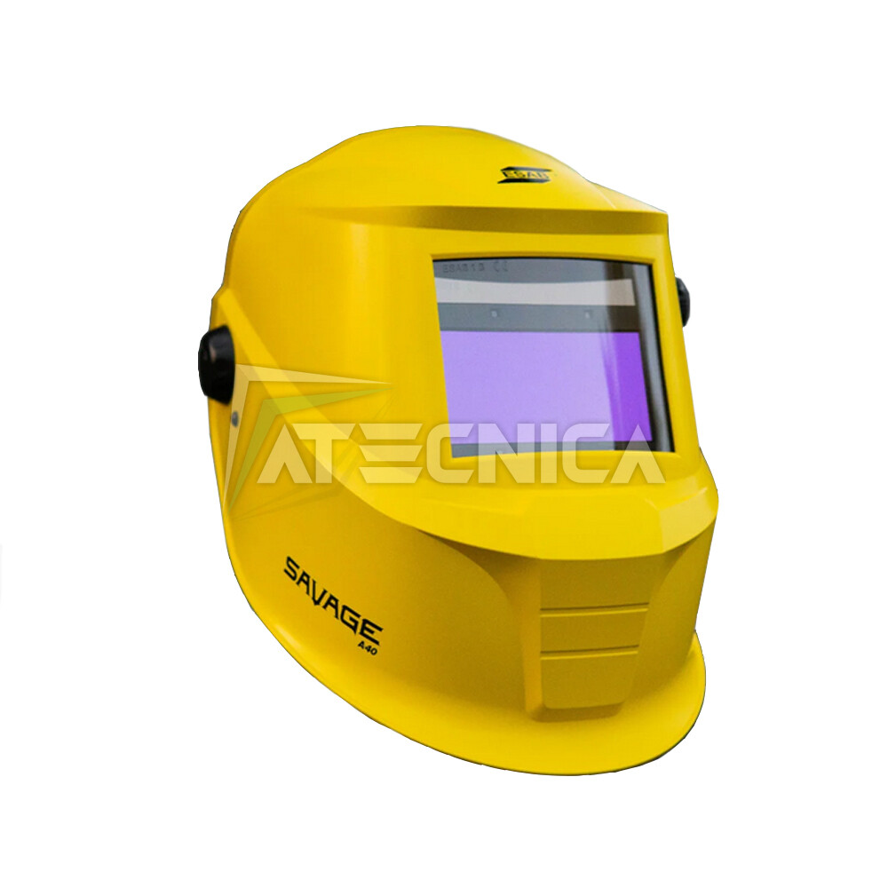Maschera autoscurante da saldatura ESAB SAVAGE gialla per MIG MAG TIG e plasma