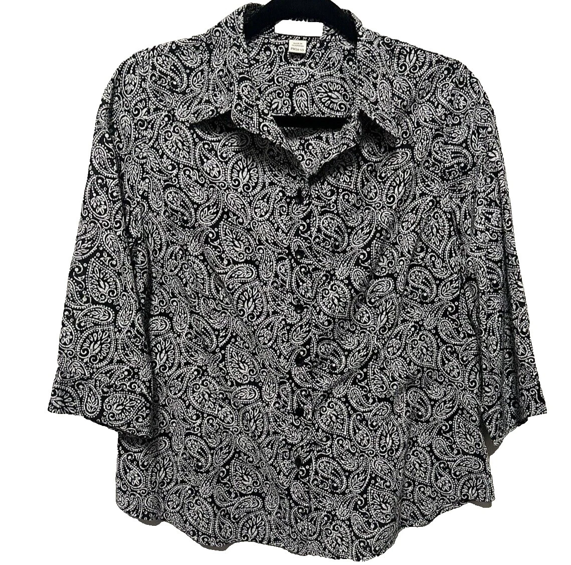 Negocio de algodón de mujer Coldwater Creek Paisley Tops para mujer