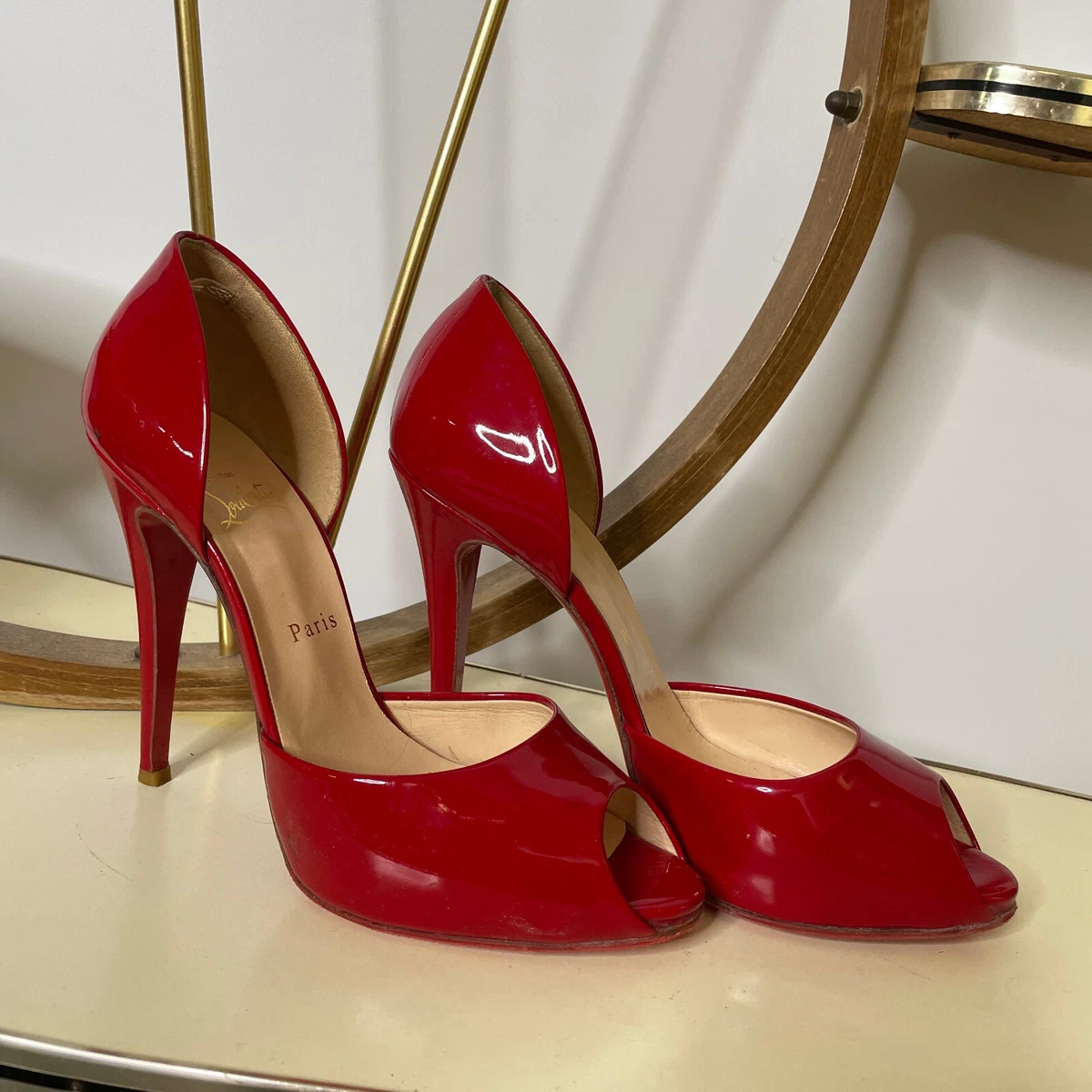 Alternativt forslag berømmelse ballade 10 US/ 41 EU Christian Louboutin Paris Red Patent High Heel Stilettos | eBay