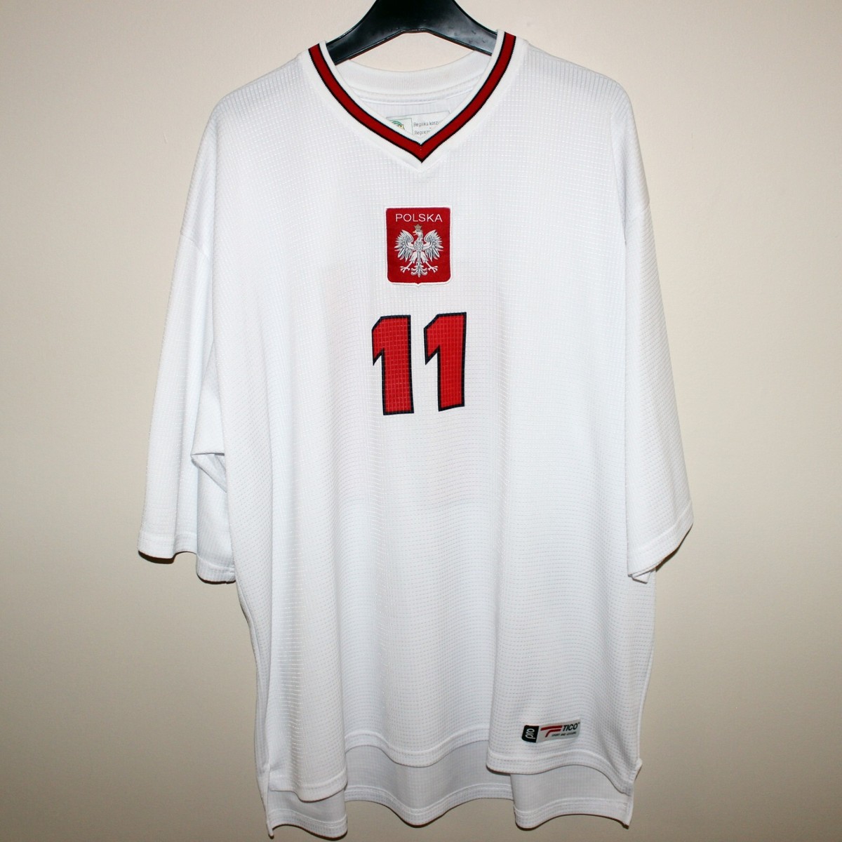 rare Tico Poland 2000 home shirt #11 Emmanuel OLISADEBE Polska 