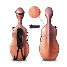 Hard Cello Case 4/4 full size Carbon fiber with Durable wheels Rosepink