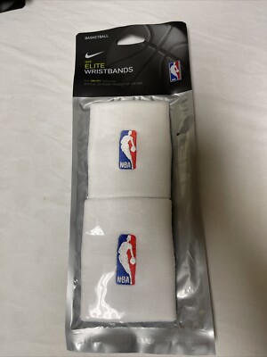 Nike Elite Wristbands Basketball NBA  White Pack Of 2 CT3739-100  1Size S58