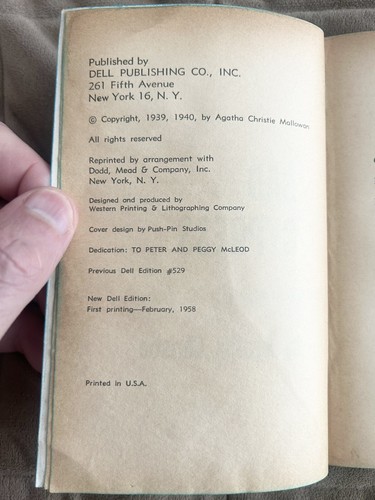๐SAD CYPRESS, by Agatha Christie 1958 Dell PB 4106 - Picture 3 of 12