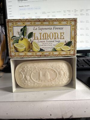 LA SAPONERIA FIRENZE lemon SCENTED SOAP10.5 oz Made in Italy