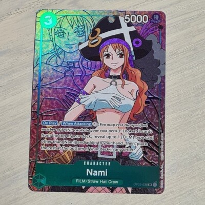 Paramount War Nami Card One Piece Card Game - Nami OP02-036 SR Secret Rare,  Japanese, Holo, Paramount War Set Nami Op02-036 Promo