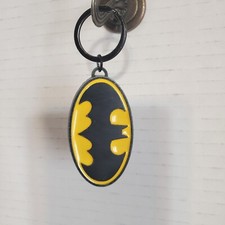 DC Comics Batman Logo Key Chain Pewter Movie Keychain Ring Clip Metal