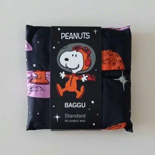 新品☆BAGGU スヌーピー フラワー スタンダード BAGGU Standard Snoopy PEANUTS Nylon Shopping Tote Bag w