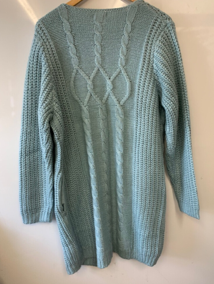 BNWT Ladies COTTON TRADERS Wedgewood Blue Longline Coatigan UK18 - CG