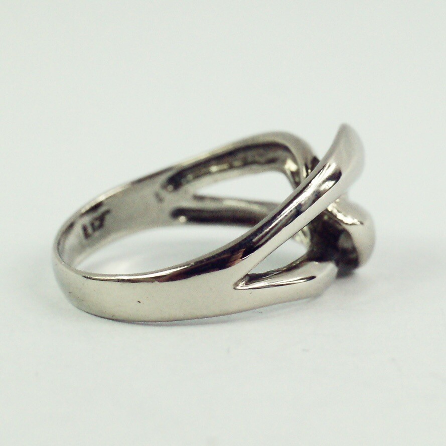 sterling silver modernist crossover loop knot twi… - image 4