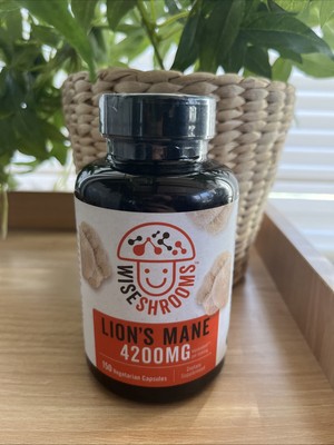 Wise Shrooms Lions Mane 4200mg Carlyle  150 Caps Exp 01/27