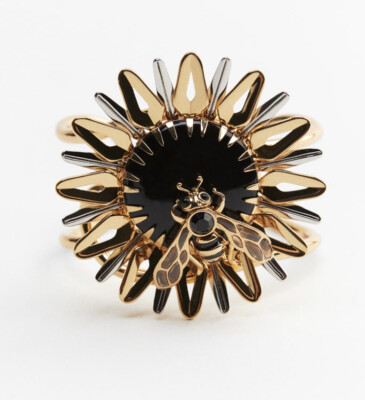 Zara NEU MIT ETIKETT EIN PAAR atemberaubende Elie Top Biene und Blume Manschette Armband speziell