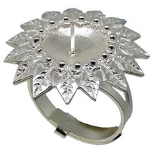 Coralli di Sardegna Anello Base Filigrana Sarda Argento Corona Pallini Foglie