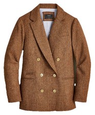 NEW J. Crew Bristol Blazer in Hazelnut English Wool Herringbone Size 4-MSRP 298