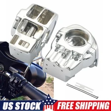 Handlebar Hand Control Switch Housing Cover kit For Harley Touring 96-13 Chrome