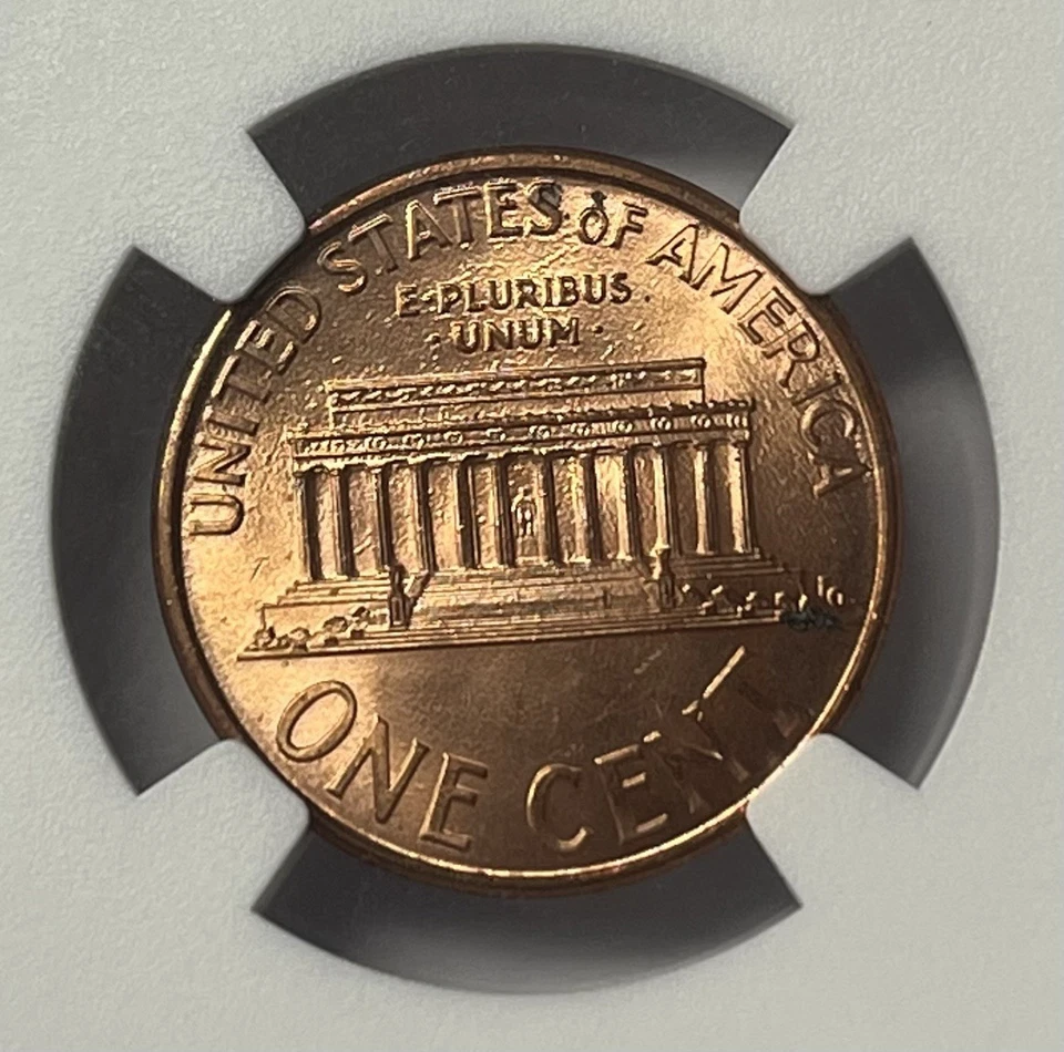 1995 1C OBVERSE STRUCK THRU CAPPED DIE MINT ERROR MS 65 RD NGC - Image 4 of 4
