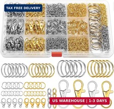 Keychain Making Kit, Keychain Craft Supplies Including Key Chain Hooks, Lobster