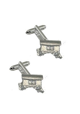 old gypsy caravan traveller English Pewter Cufflinks Handmade cuffs