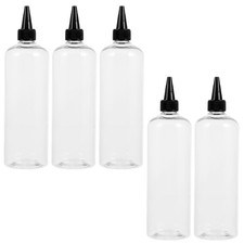 5 Pcs 500 ml Refillable Pointed Mouth Bottles Hair Color Bottle Applicator