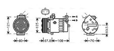 AVA QUALITY COOLING OLAK477 Kompressor, Klimaanlage für OPEL,VAUXHALL