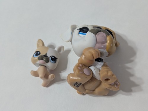 Authentic Littlest Pet shop 3587 3588 Bulldog Dog Mommy baby Hasbro LPS - Bild 6 von 6