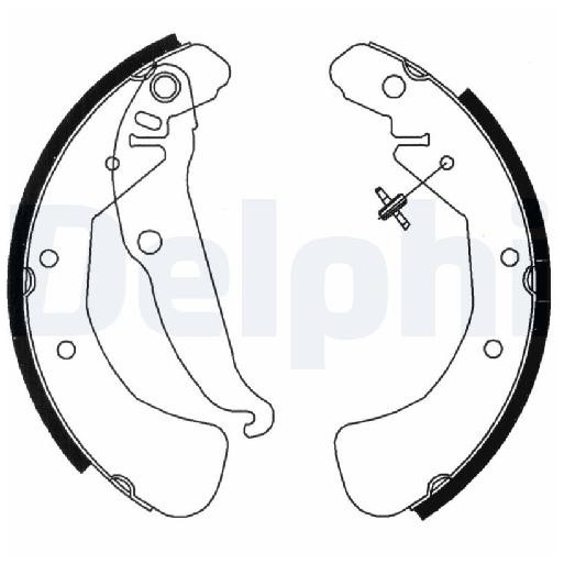 2X Bremsbackensatz Hinten FüR Opel Meriva X03 1.7 03 Bis 10 Delphi Z18XE Z17DTR-image