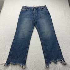 Free people We The Free TWENTY-NINE Women's Blue Denim Cropped Flare Jean 29