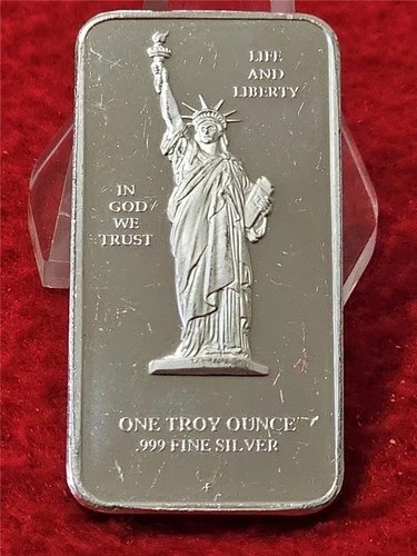 NEW MILLENIUM GROUP 1 TROY OZ INGOT .999 FINE SILVER SERIAL #063696  #T1871