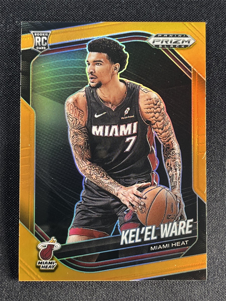 2024-25 Panini Prizm Black Kel'El Ware #156 Orange Prizm Rookie RC Heat /49