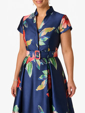 ruffle dress asymmetrical Patricia Green floral-appliqu asymmetrical ruffled mini dress, L / Green