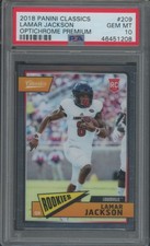 2018 Panini Classics Football Lamar Jackson #209 RC Optichrome Premium PSA 10