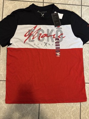 Marc Ecko Cut & Sew Mens XL Shirt Red Black Short Sleeve New With Tags