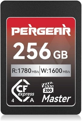 Tarjeta de memoria Pergear 256 GB CFexpress 4.0 tipo A, velocidades de lectura de hasta 1780 MB/S