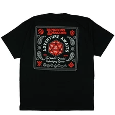 Dungeons & Dragons T-Shirt Men's Adventure Awaits Two-Sided Graphic Tee
