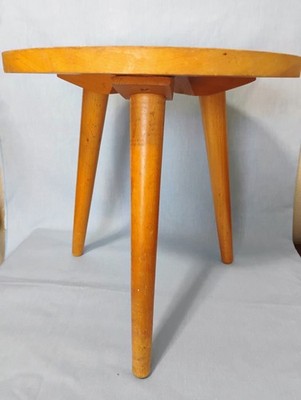 Vintage Nasco Wood Stool Mid Century Modern MCM