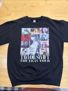 Taylor Swift ERAS TOUR Black Sweatshirt Size Small Free Shipping