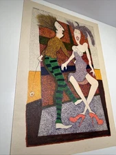 Hand Drawn Signed Art Calloway 2011 Ink? Marker? Modern Abstract ~ 12”x18” MCM