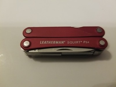 Leatherman Red Squirt PS4 Multi Tool Knife Screwdrivers File Pliers Opener