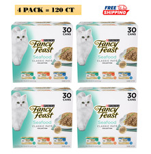 4 Packs, Fancy Feast  All Life Stages Cat Wet Food - Classic Pate, 3 OZ 30 Count