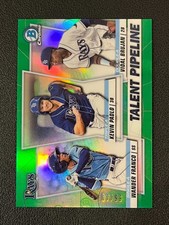 Franco Padlo Brujan 2020 Bowman Chrome Talent Pipeline Green Refractor /99 Rays