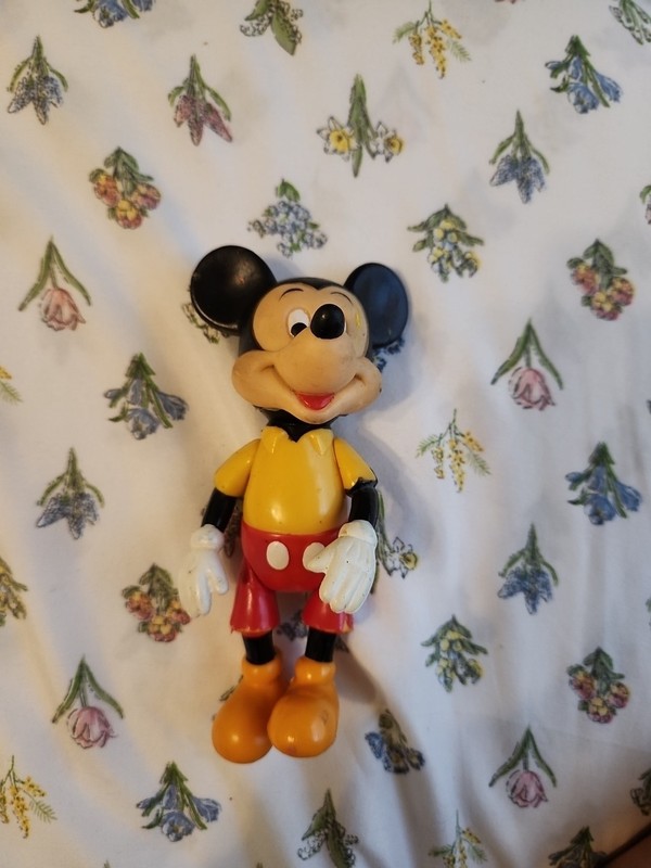 Vintage 1970s Walt Disney Productions Mickey Mouse Figure Hong Kong 6" Plastic