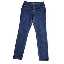 Old Navy High-Rise Super Skinny Jeans Womens 10 Long Blue Dark Stretch Denim